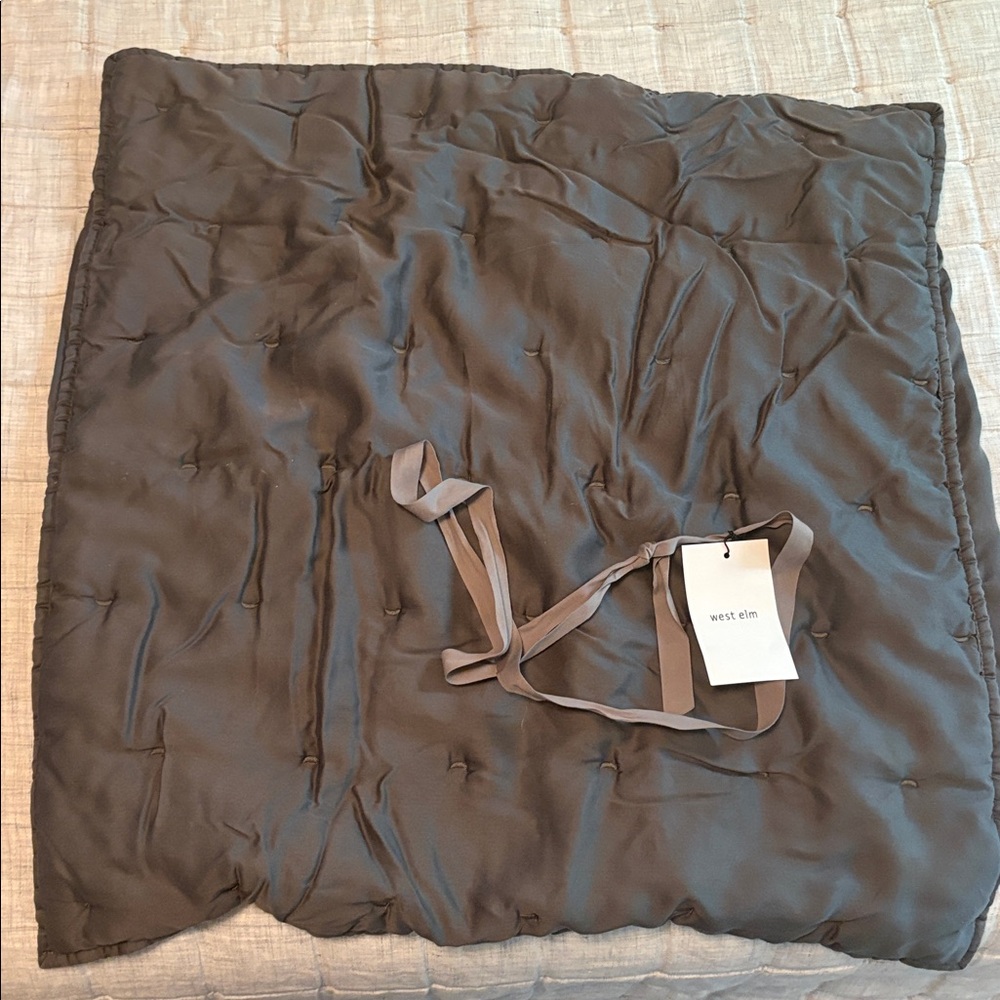 West Elm Charcoal Quilted Throw